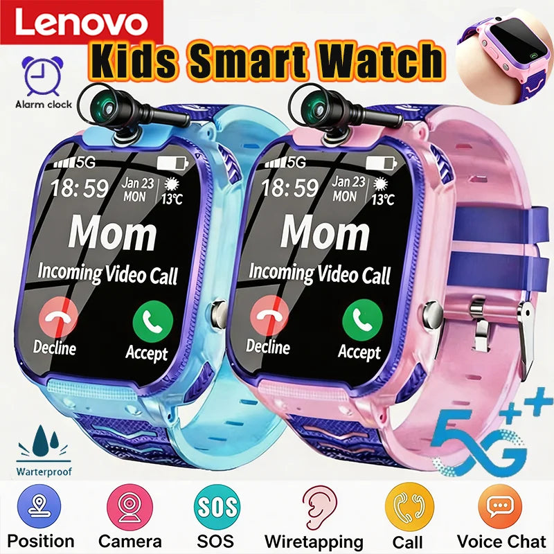 2027 New 5G Kids Smart Watch GPS Location Sim Card Call SOS Camera Waterproof Child Watch for Boys Girls Present Gift