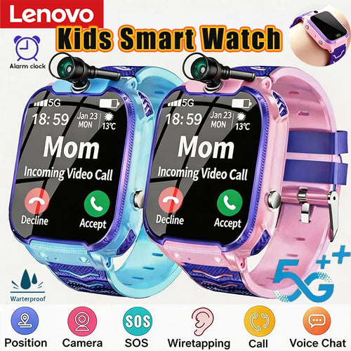 2027 New 5G Kids Smart Watch GPS Location Sim Card Call SOS Camera Waterproof Child Watch for Boys Girls Present Gift