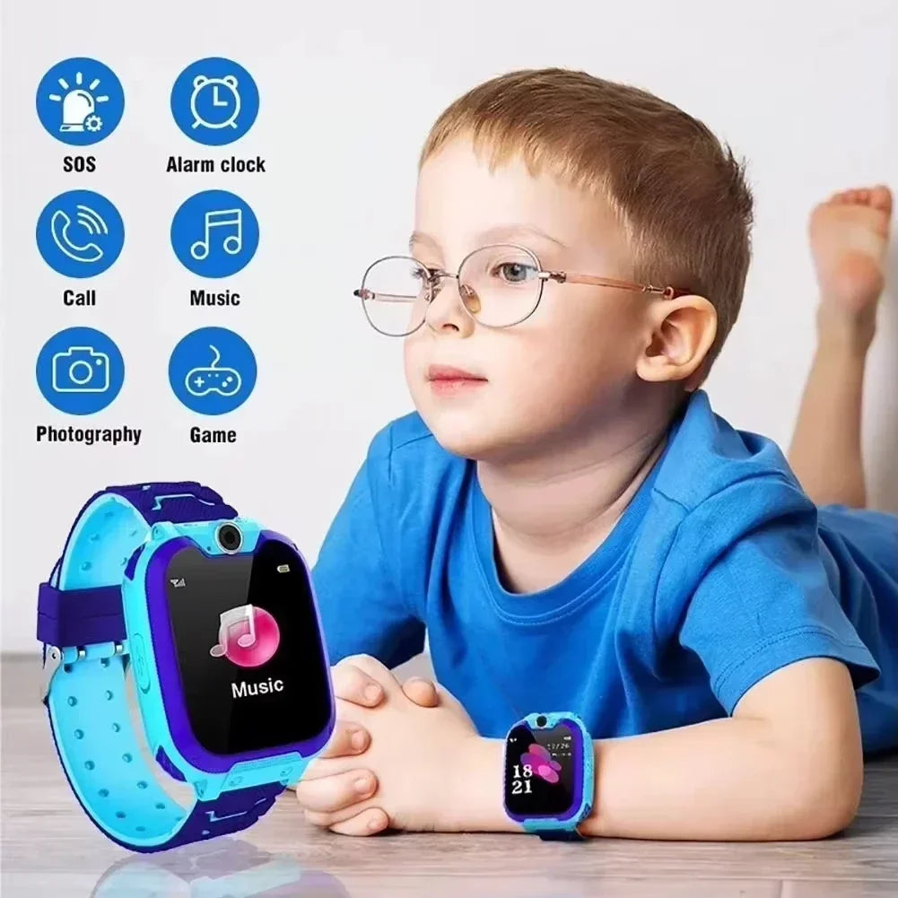 2027 New 5G Kids Smart Watch GPS Location Sim Card Call SOS Camera Waterproof Child Watch for Boys Girls Present Gift